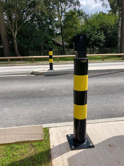 impact tested fixed bollards|high visibility bollards.